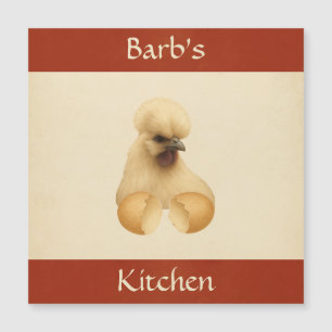 Silkie kippenhoen Koelkastmagneet Kaart