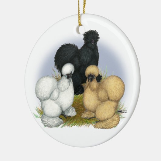 Silkie Trio Keramisch Ornament (Links)