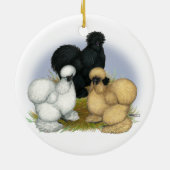 Silkie Trio Keramisch Ornament (Achterkant)