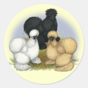 Silkie Trio Ronde Sticker