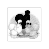 Silkie Trio Rubberstempel (Afrduk)