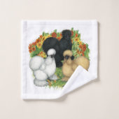 Silkies du jardin de fleurs (Gant de toilette)