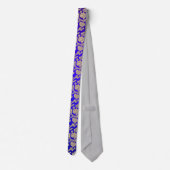 Silky Blue en light Gold floral gift Stropdas (Achterkant)