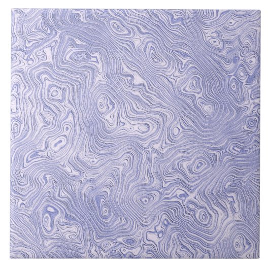 Silky Blue Moire Patroon Tegeltje (Voorkant)