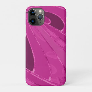 Silky gebogen lijnen abstract in roze iPhone 11 pro hoesje