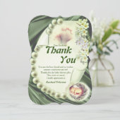 Silky GREEN Pearl Carte de remerciements bébé (Debout devant)