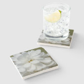 Silky Magnolia Stenen Onderzetter (Zijkant)