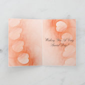 Silky Oranje Abstract Hart Kunstwerk Aangepast Kaart (Binnen)