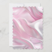 Silky Pink White Vrijgezellenfeest Kaart (Achterkant)