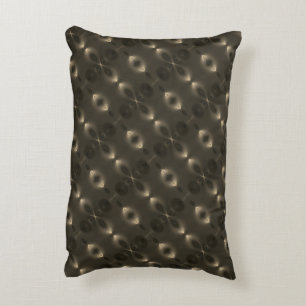 Silky repetition of oval 'infinite symbol', sepia accent kussen