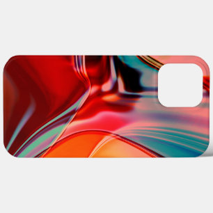 Silky satin red shades twiast reflecterende verlic iPhone 13 pro max hoesje