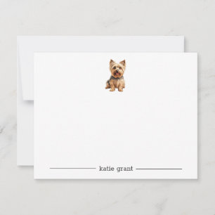 Silky Terrier gepersonaliseerde notitiekaarten Notitiekaartje