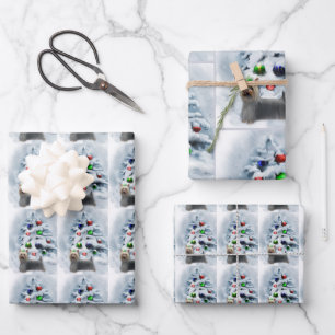 Silky Terrier Kerstmis Inpakpapier Vel