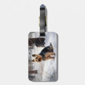 Silky Terrier Laat het sneeuwen Kerstmis Bagagelabel (Achterkant verticaal)