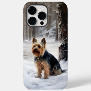 Silky Terrier Laat het sneeuwen Kerstmis Case-Mate iPhone 14 Pro Max Hoesje