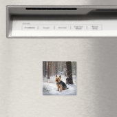 Silky Terrier Laat het sneeuwen Kerstmis Magneet (Insitu (Vaatwasser))