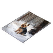 Silky Terrier Laat het sneeuwen Kerstmis Notitieboek (Linkerzijde)