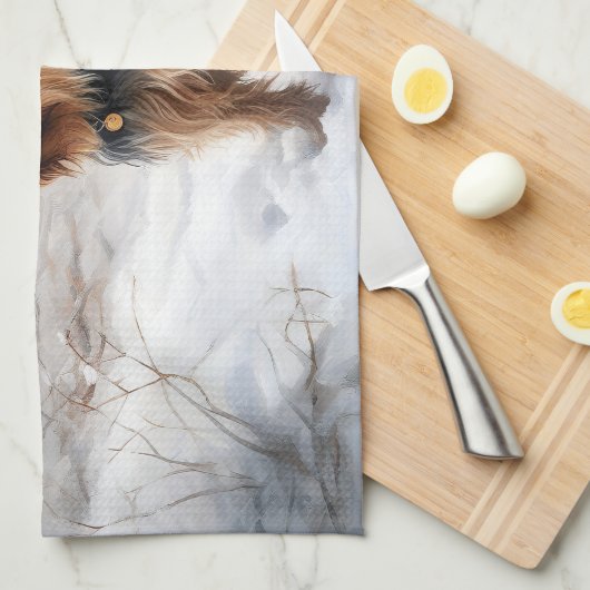 Silky Terrier Laat het sneeuwen Kerstmis Theedoek (Quarter Fold)