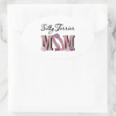 Silky Terrier MOM Ovale Sticker (Tas)