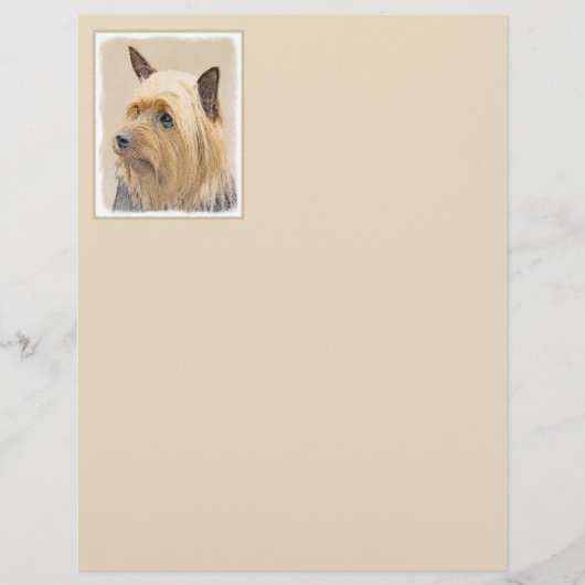 Silky Terrier Painting - Cute Original Dog Art (Voorkant)