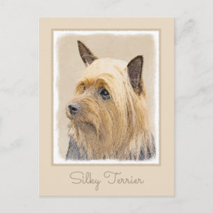 Silky Terrier Painting - Cute Original Dog Art Briefkaart