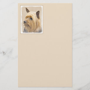 Silky Terrier Painting - Cute Original Dog Art Briefpapier