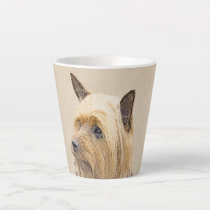 Silky Terrier Painting - Cute Original Dog Art Latte Mok