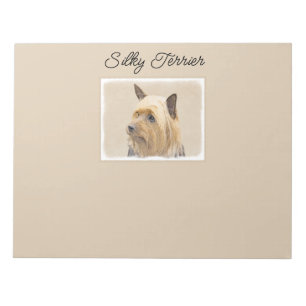 Silky Terrier Painting - Cute Original Dog Art not Notitieblok