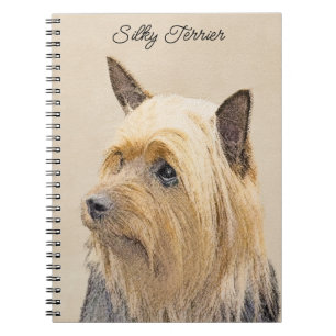 Silky Terrier Painting - Cute Original Dog Art Notitieboek