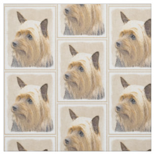 Silky Terrier Painting - Cute Original Dog Art Stof