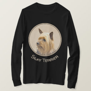 Silky Terrier Painting - Cute Original Dog Art T-shirt