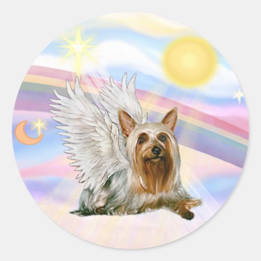 Silky Terrier Ronde Sticker (Voorkant)