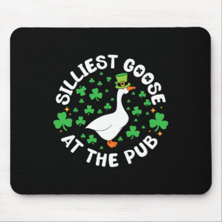 Silliest Goose At The Pub Funny Shamrock St Patric Muismat