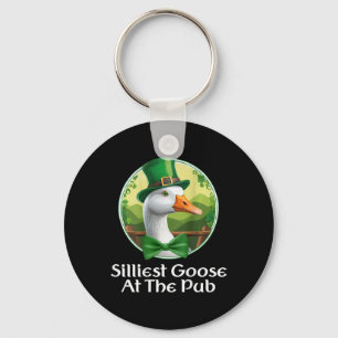 Silliest Goose bij de pub St Patricks Day Funny Go Sleutelhanger