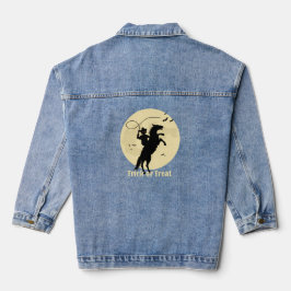 sillouette horseman trick or treat denim jacket