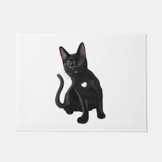 Silly Black Cat Blep Classic T-Shirt Deurmat