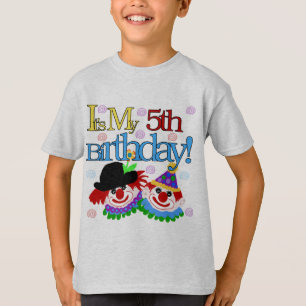 Silly Clowns 5th Birthday Tshirts et cadeaux