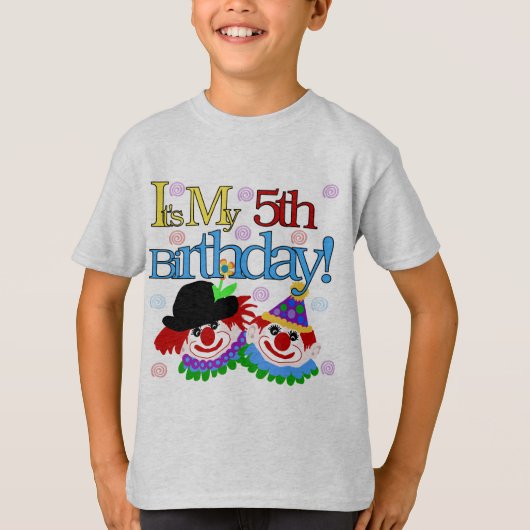 Silly Clowns 5th Birthday Tshirts et cadeaux (Devant)