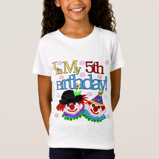 Silly Clowns 5th Birthday Tshirts et cadeaux (Devant)