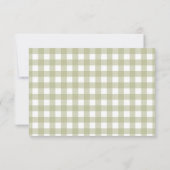 Silly Goose 1st Birthday Green Gingham Bedankkaart (Achterkant)