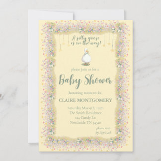 Silly Goose Baby Shower Invitation  Kaart