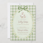 Silly Goose Baby Shower Invitation Kaart (Voorkant)