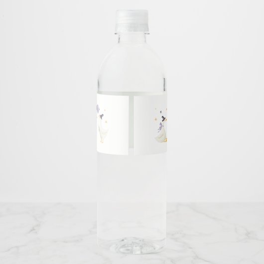 Silly Goose Baby Shower Waterfles Etiket (Achterkant)