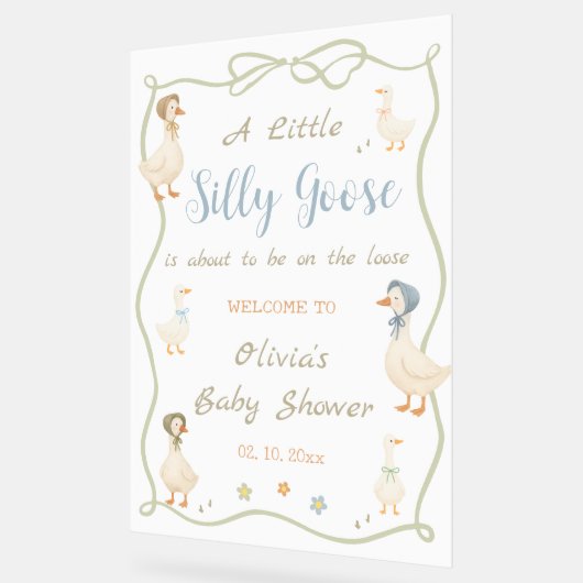 Silly Goose Baby Shower Welcome (Angle)