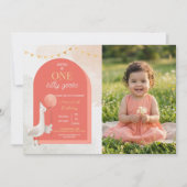 Silly Goose Birthday Photo Personalized invitation (Devant)