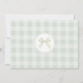 Silly Goose Birthday Sage Gingham Thank you card Kaart (Achterkant)