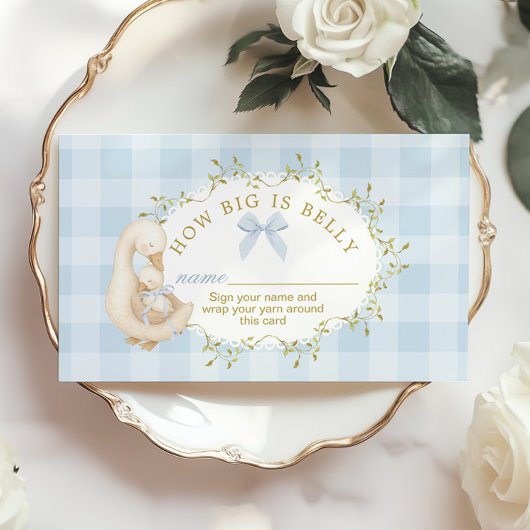 Silly Goose Blue Bow Gingham How big is belly Informatiekaartje