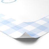 Silly Goose Blue En vichy Affiche de bienvenue d'a (Coin)