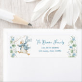 Silly Goose Blue Return Address Label (Insitu)