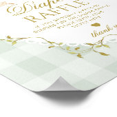 Silly Goose Diaper Raffle Sage Green Whimsical Poster (Hoek)